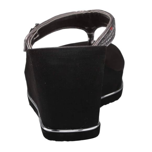 GUESS Sarraly Eva Logo Wedge Sandal in Disco Rhinestone Size US 11 New w/o Tag - Picture 4 of 14